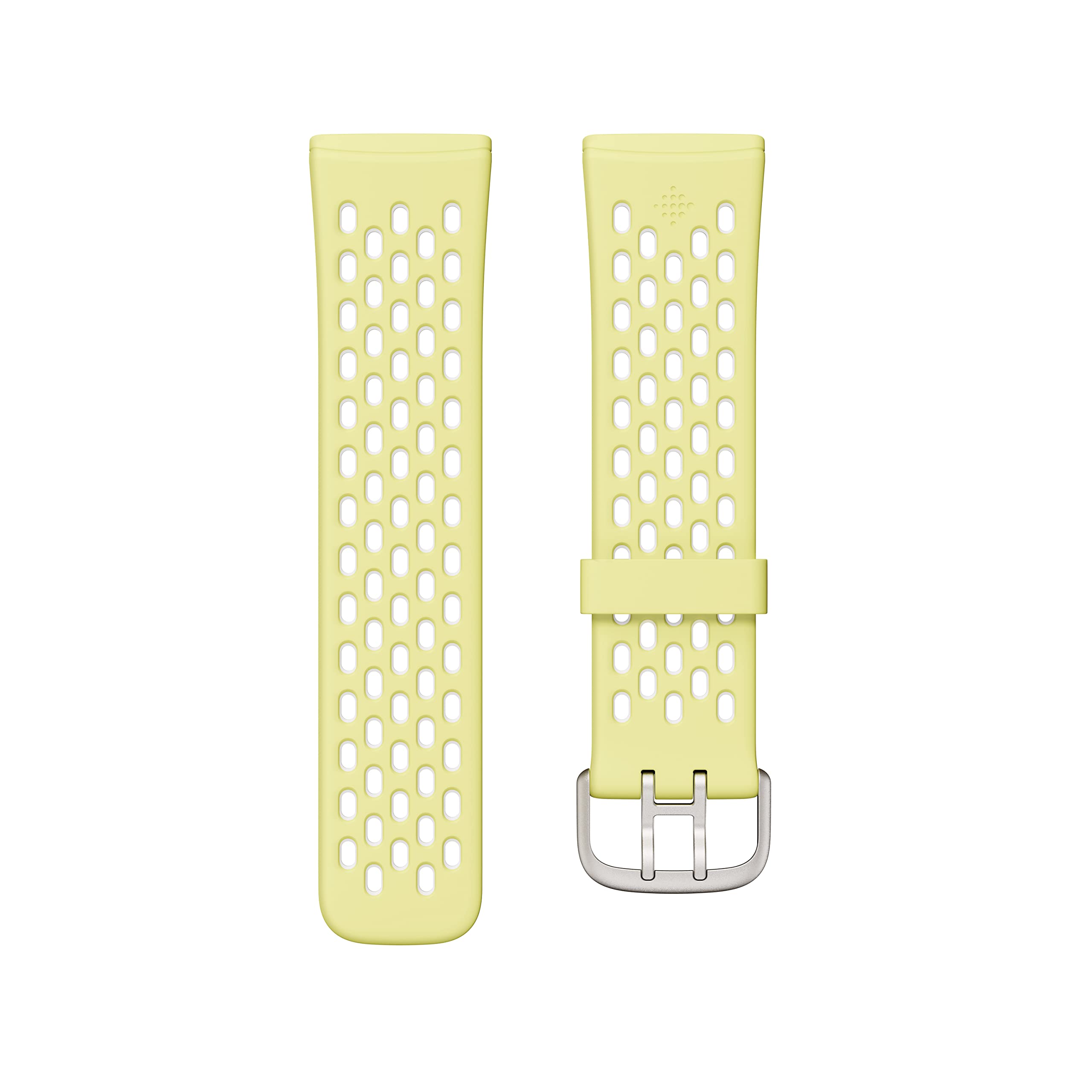 Fitbit - Sport Band, 24mm Attach, Glow Up/Frost White, Small *Compatible with Sense 2, Sense, Versa 4 & Versa 3