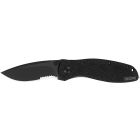 Kershaw - Blur Glassbreaker - Serrated Black SpeedSafe Assisted Opening Pocket Knife with Glassbreaker Tip 