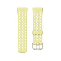 Fitbit - Sport Band, 24mm Attach, Glow Up/Frost White, Small *Compatible with Sense 2, Sense, Versa 4 & Versa 3